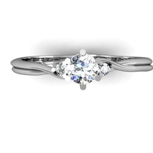 ring diamonds engagement jewellery jewelry diamond rings 3d print model - Mito3D