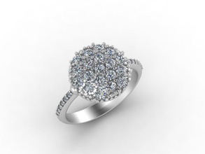 bague diamants anneaux diamant mode bijoux 3d print model - Mito3D