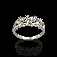 anello di diamanti gioielli brillante diamante fidanzamento gemma oro gioiello argento con in pietra nozze matrimonio gemme anelli 3d print model - Mito3D