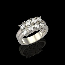 anel de diamantes jóias brilhantes diamante o engajamento gem ouro jóia printable prata noivado pedra gema do casamento anéis 3d print model - Mito3D