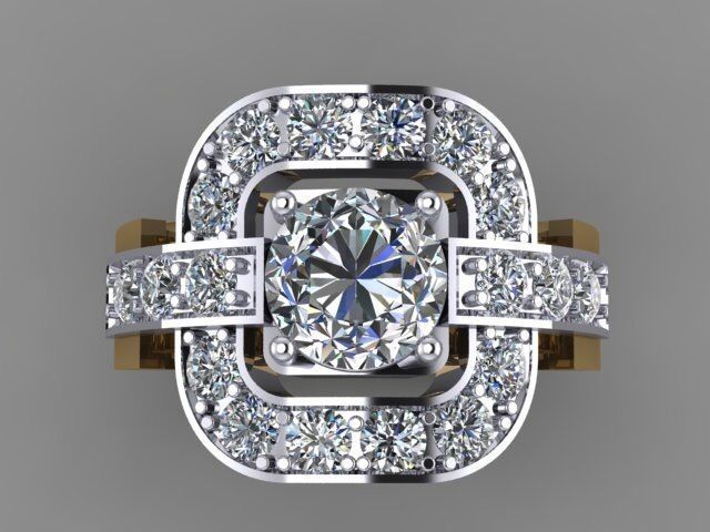 ring Diamanten Schmuck diamond Juwel engagement Hochzeit Edelsteine Ringe 3D print model - Mito3D