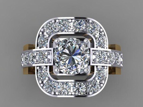 ring diamonds jewelry diamond jewel engagement wedding gems gemstones jewellery rings 3d print model - Mito3D