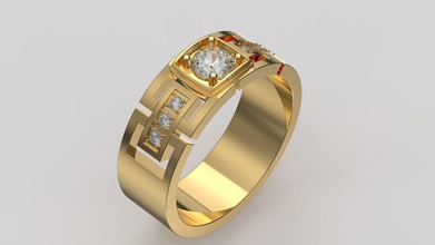 Ring Diamanten Schmuck Diamant Juwel druckbar Silber Gold Mode Schönheit brillant Engagement Hochzeit cnc 3d 3d print model - Mito3D
