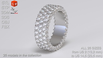 ring diamonds diamond jewelry fashion printable engagem wedding gold bridal rings tiffany 3d print model - Mito3D