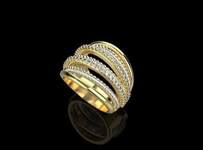 ring diamonds gold silver sterling printable jewel jewellery wedding diamond gem jewelry rings 3d print model - Mito3D