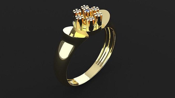 ring diamonds jewelry gold gem wedding silver brilliant diamond rings engagement fashion beauty brillant jewellery 3d print model - Mito3D