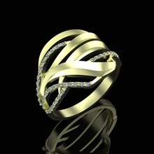 anel de diamantes jóias printable platina gem prototipagem brilhantes diamante safira ruby brillant diamant esmeralda jóia anéis grama erva a folhagem folhas 3d print model - Mito3D