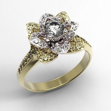 ring diamonds jewelry emeralds cuts gemstones gem stones rings gold 3d print model - Mito3D