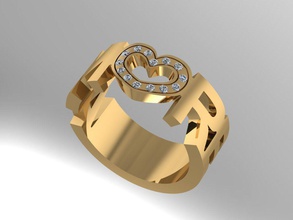ring diamonds 3d print model jewelry 3dprinted design diamond fashion jewel ringsilver rings 3d print model - Mito3D
