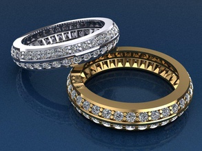 ring diamonds 5 jewelry gold wedding platinum marriage gem printable silver brilliant jewel diamond engagement rings 3d print model - Mito3D