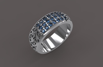 anello di diamanti uomini gioielli gemma oro argento brillante disco platino diamante ruby braccialetto fidanzamento brillant gioiello anelli 3d print model - Mito3D