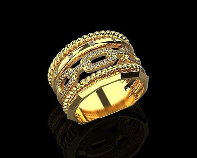 squillare diamanti n124 astratto gioielleria gemma prezioso lusso oro stampabile diamante brillante moda 3dmodel 3dprint per donne anelli angelahuebel puopolare nozze elegante 3d print model - Mito3D