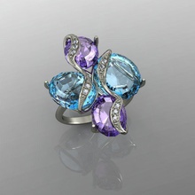 bague de diamants bijoux or l'anneau d'argent le diamant joyau gem mariage brillant en engagem anneau mode l'engagement les anneaux 3d print model - Mito3D