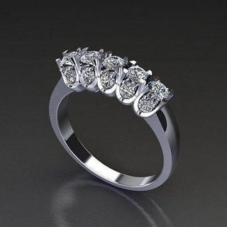 ring diamon jewelry rings diamond jewellery gold silver gem fashion platinum printable jewel 3d print model - Mito3D