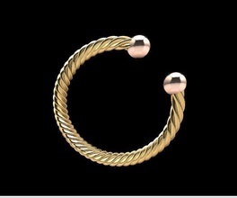 anneau de grandeur sans dimension bijoux d'argent or imprimable mode le platine viking l'anneau bague en argent entrelacée boho classique métallique tous les jours luxe un anneaux 3d print model - Mito3D