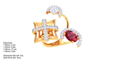anillo dl 57 diamante joya joyería anillos oro plata compromiso boda moda blanco brillante enganchar solitario pendientes 3d print model - Mito3D