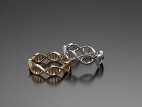 ring dna science medical biology doctor virus micro anatomy jewelry rings 3d print model - Mito3D