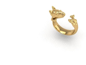 ring dog jewelry gold silver diamond wedding gem jewel animal animals precious pitbul pitbull terrier husky bassethound dobermann dalmatian dane rings 3d print model - Mito3D
