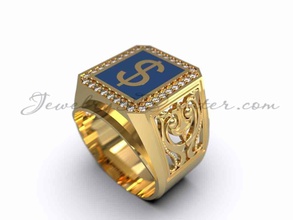 yüzük dolar 69 lüks takı altın tasarım elmas nişan mücevher platin yazdırılabilir moda güzellik gümüş yüzükler 3d print model - Mito3D