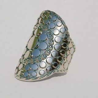 squillare punti catena Catene gioielleria oro argento stampabile gioiello geometria anelli 3d print model - Mito3D