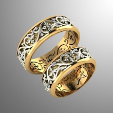 anello dp 25 gioielli oro di fidanzamento matrimonio argento gioiello diamanti anelli nozze moda moderno 3d d'oro stampabile lusso 3d print model - Mito3D