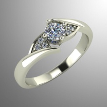 ring dp 27 jewelry engagement gem precious gold silver jewel printable diamond fashion rings 3d modern jewellery 3d print model - Mito3D