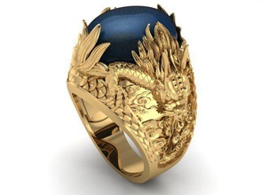 bague dragon bijoux illustration balle forme planète or luxe anneaux 3d print model - Mito3D