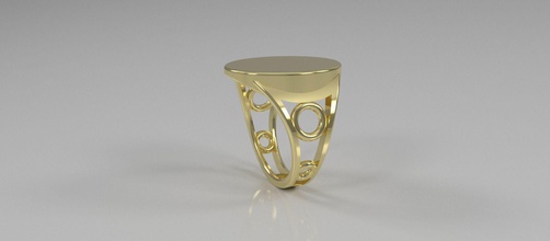 anello di disegnare un simbolo personalizzato art oro argento uno stampabile disco platino dito 3d matrimonio la resina gioielli anelli 3d print model - Mito3D