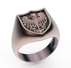 ring eagle silver gold man fashion mason style printable jewelry rings 3d print model - Mito3D