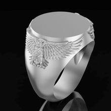 ring eagles jewelry gold silver jewel printable jewellery fashion gem sterling rings platinum prototyping 3d print model - Mito3D