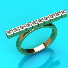 anillo del pendiente la joyería arete de boda plata blanco imprimible diamante chopard oro el los anillos 3d print model - Mito3D