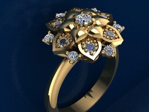 die ring-Ohrring-1 Schmuck gold Platin gem Luxus Geschenk ring Silber genial bedruckbar ist Diamant-ring Saphir ruby design brillant diamant Ringe 3d print model - Mito3D