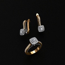 anel brincos joalheria platina precioso pingente colar prata imprimível diamante ouro brilhante moda brinco esterlina diamantado vintag jóia 3d print model - Mito3D