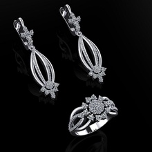 squillare orecchini gioielleria lusso elegante gemma oro argento nozze diamante orecchino braccialetto collane pendente rinoceronte accessorio bellezza moda design cad gioiello anelli 3d print model - Mito3D