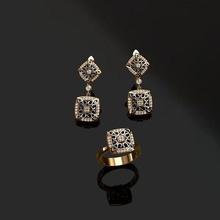 ring earrings jewelry platinum silver brilliant gold diamond sapphire citrine topaz ruby emerald amethyst aquamarine brillant diamant garnet snow jewel 3d print model - Mito3D