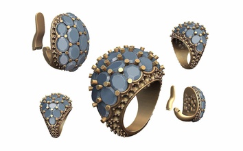 anello orecchini gioielli gli graff brand stampabile 3d print model - Mito3D