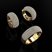 squillare orecchini 101 gioielleria lusso elegante gemma oro argento nozze diamante orecchino braccialetto collane pendente rinoceronte accessorio bellezza moda design cad gioiello anelli 3d print model - Mito3D