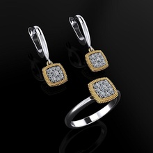 squillare orecchini 102 gioielleria lusso elegante gemma oro argento nozze diamante orecchino braccialetto collane pendente rinoceronte accessorio bellezza moda design cad gioiello anelli 3d print model - Mito3D