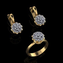 ring earrings 109 jewelry luxury elegant gem gold silver wedding diamond earring bracelet necklaces pendant rhinoceros accessory beauty fashion design cad jewel rings 3d print model - Mito3D