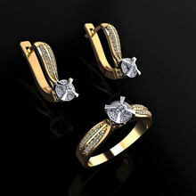 ring earrings 113 jewelry luxury elegant gem gold silver wedding diamond earring bracelet necklaces pendant rhinoceros accessory beauty fashion design cad jewel rings 3d print model - Mito3D