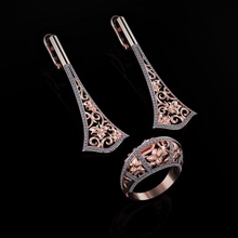 squillare orecchini 114 gioielleria lusso elegante gemma oro argento nozze diamante orecchino braccialetto collane pendente rinoceronte accessorio bellezza moda design cad gioiello anelli 3d print model - Mito3D