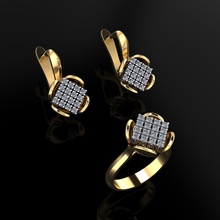 squillare orecchini 115 gioielleria lusso elegante gemma oro argento nozze diamante orecchino braccialetto collane pendente rinoceronte accessorio bellezza moda design cad gioiello anelli 3d print model - Mito3D