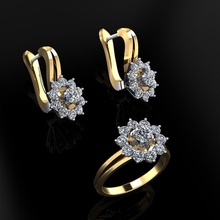 ring earrings 116 jewelry luxury elegant gem gold silver wedding diamond earring bracelet necklaces pendant rhinoceros accessory beauty fashion design cad jewel rings 3d print model - Mito3D
