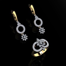 ring earrings 120 jewelry luxury elegant gem gold silver wedding diamond earring bracelet necklaces pendant rhinoceros accessory beauty fashion design cad jewel rings 3d print model - Mito3D