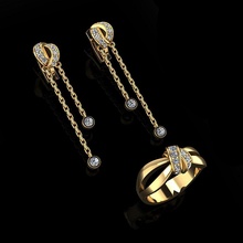 Ring Ohrringe 124 Schmuck Luxus elegant Juwel Gold Silber Hochzeit Diamant Ohrring Armband Halsketten Anhänger Nashorn Zubehörteil Schönheit Mode Design cad Ringe 3d print model - Mito3D