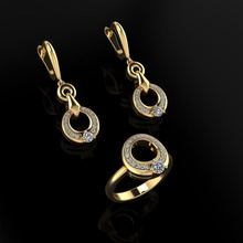 squillare orecchini 126 gioielleria lusso elegante gemma oro argento nozze diamante orecchino braccialetto collane pendente rinoceronte accessorio bellezza moda design cad gioiello anelli 3d print model - Mito3D