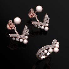 ring earrings 133 jewelry luxury elegant gem gold silver wedding diamond earring bracelet necklaces pendant rhinoceros accessory beauty fashion design cad jewel rings 3d print model - Mito3D