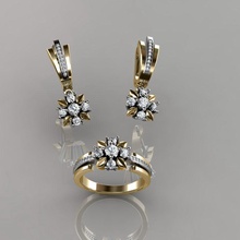 Ring Ohrringe 138 Schmuck Luxus elegant Juwel Gold Silber Hochzeit Diamant Ohrring Armband Halsketten Anhänger Nashorn Zubehörteil Schönheit Mode Design cad Ringe 3d print model - Mito3D