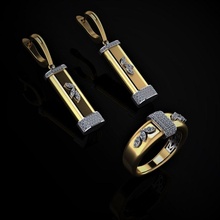 ring earrings 150 jewelry luxury elegant gem gold silver wedding diamond earring bracelet necklaces pendant rhinoceros accessory beauty fashion design cad jewel rings 3d print model - Mito3D
