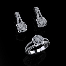 squillare orecchini 155 gioielleria lusso elegante gemma oro argento nozze diamante orecchino braccialetto collane pendente rinoceronte accessorio bellezza moda design cad gioiello anelli 3d print model - Mito3D